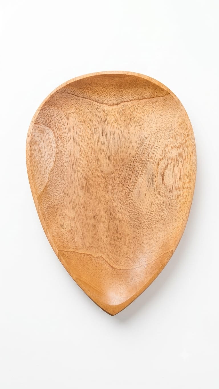Teardrop Wooden Serving Bowl - Organic Platter for Snacks & Decor