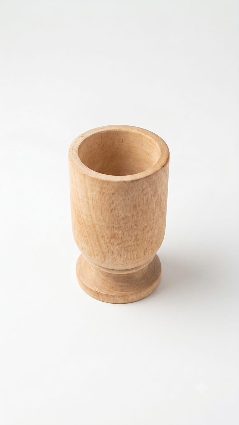 Handcrafted Wooden Pen Holder - Elegant Desk Organizer