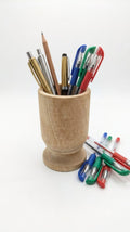 Handcrafted Wooden Pen Holder - Elegant Desk Organizer