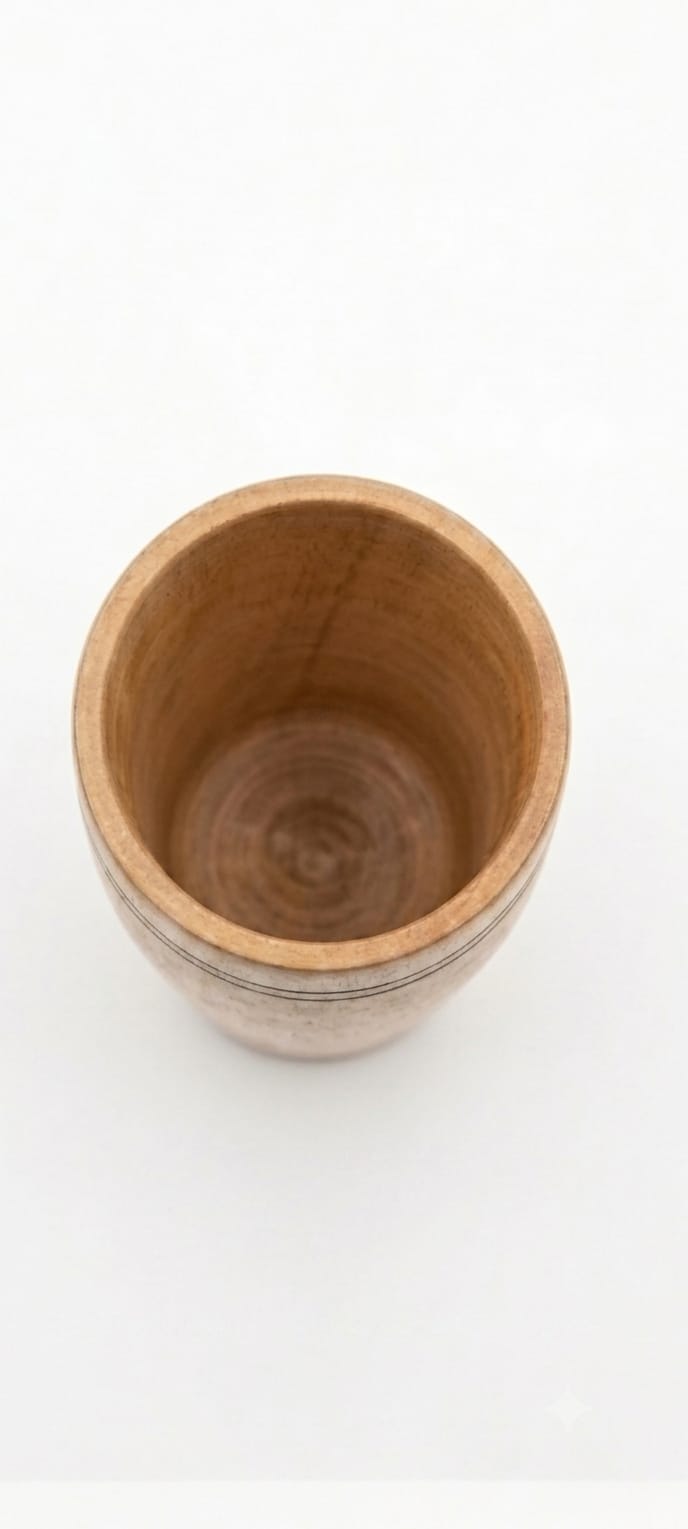 Handcrafted Wooden Tumbler Cup - Rustic Desk & Kitchen Holder