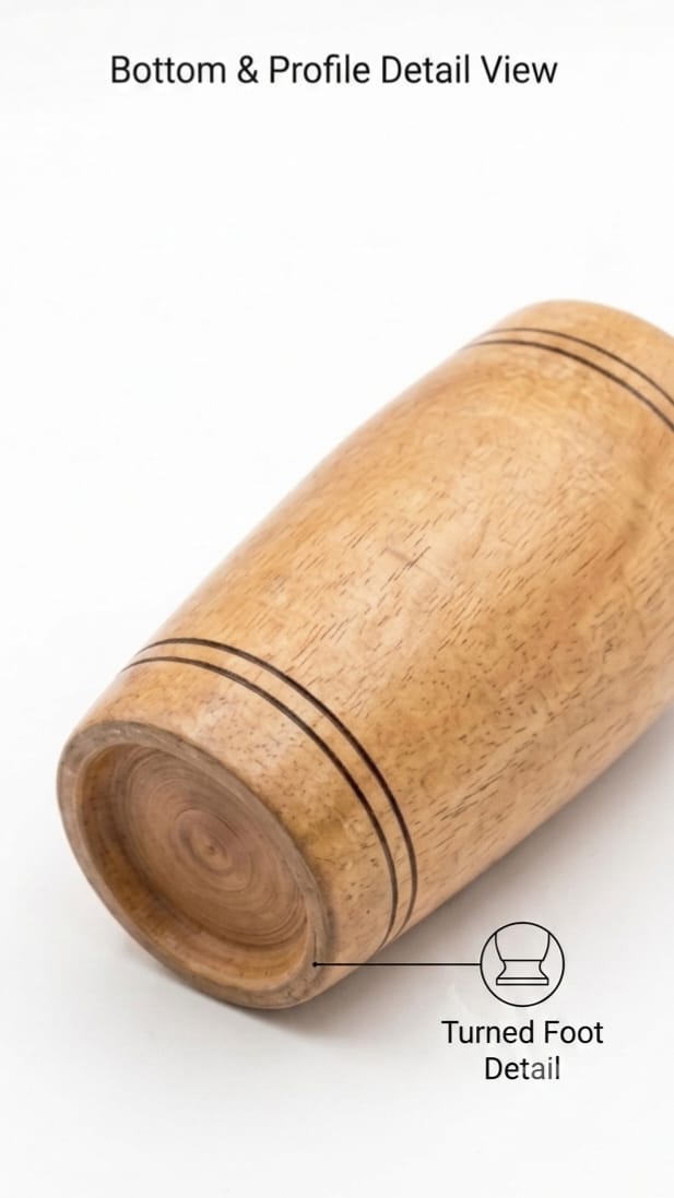 Handcrafted Wooden Tumbler Cup - Rustic Desk & Kitchen Holder