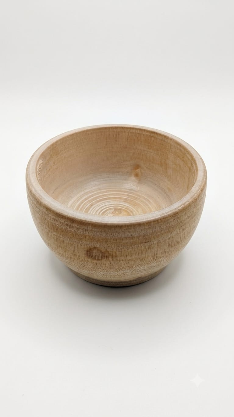 Handcrafted Wooden Bowl - Rustic Serving & Snack Bowl