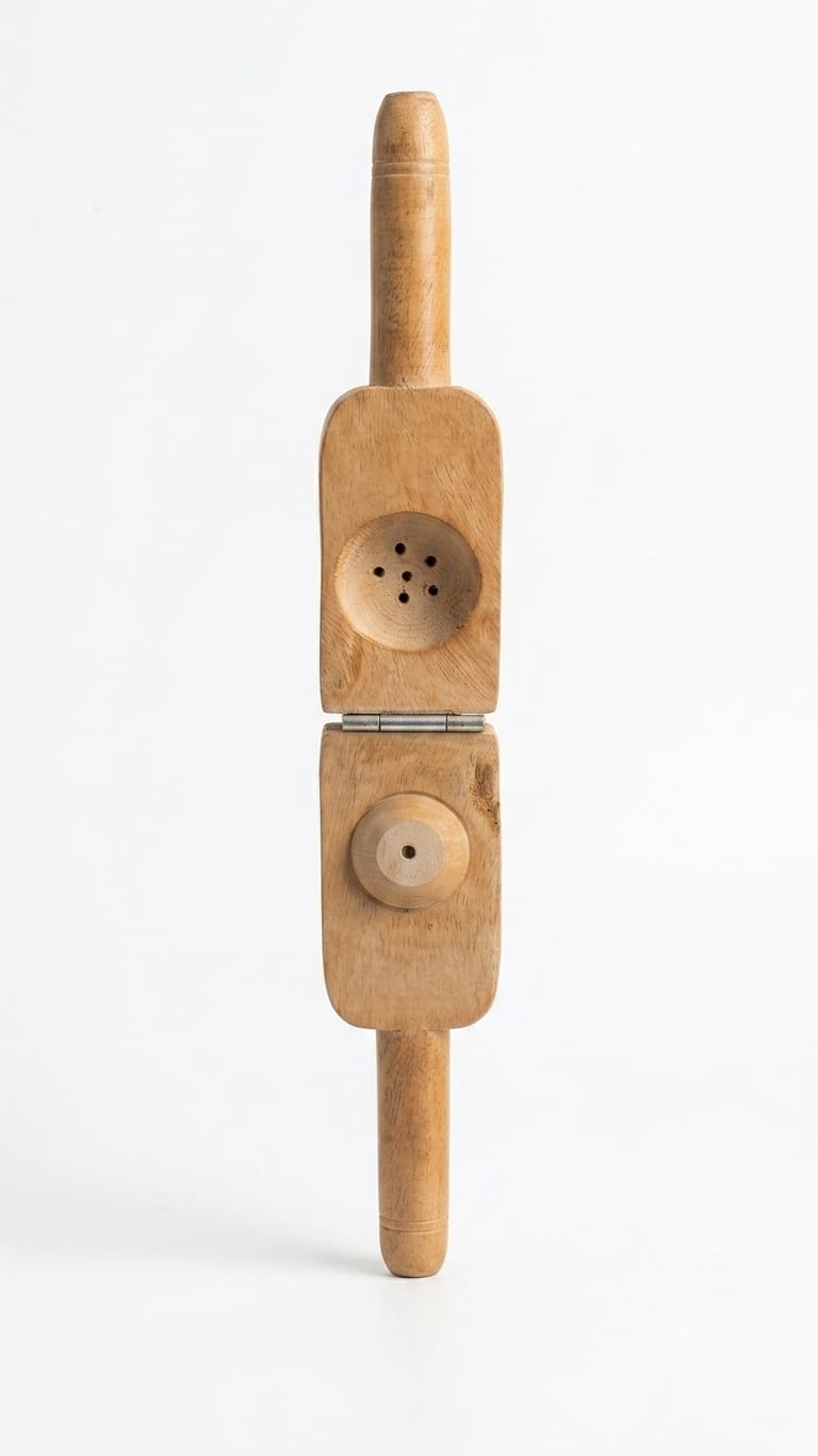Handcrafted Wooden Lemon Squeezer - Traditional Nimbu Cutter