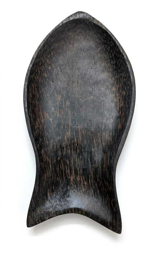 Handcrafted Wooden Fish Shaped Serving Dish - Unique Platter