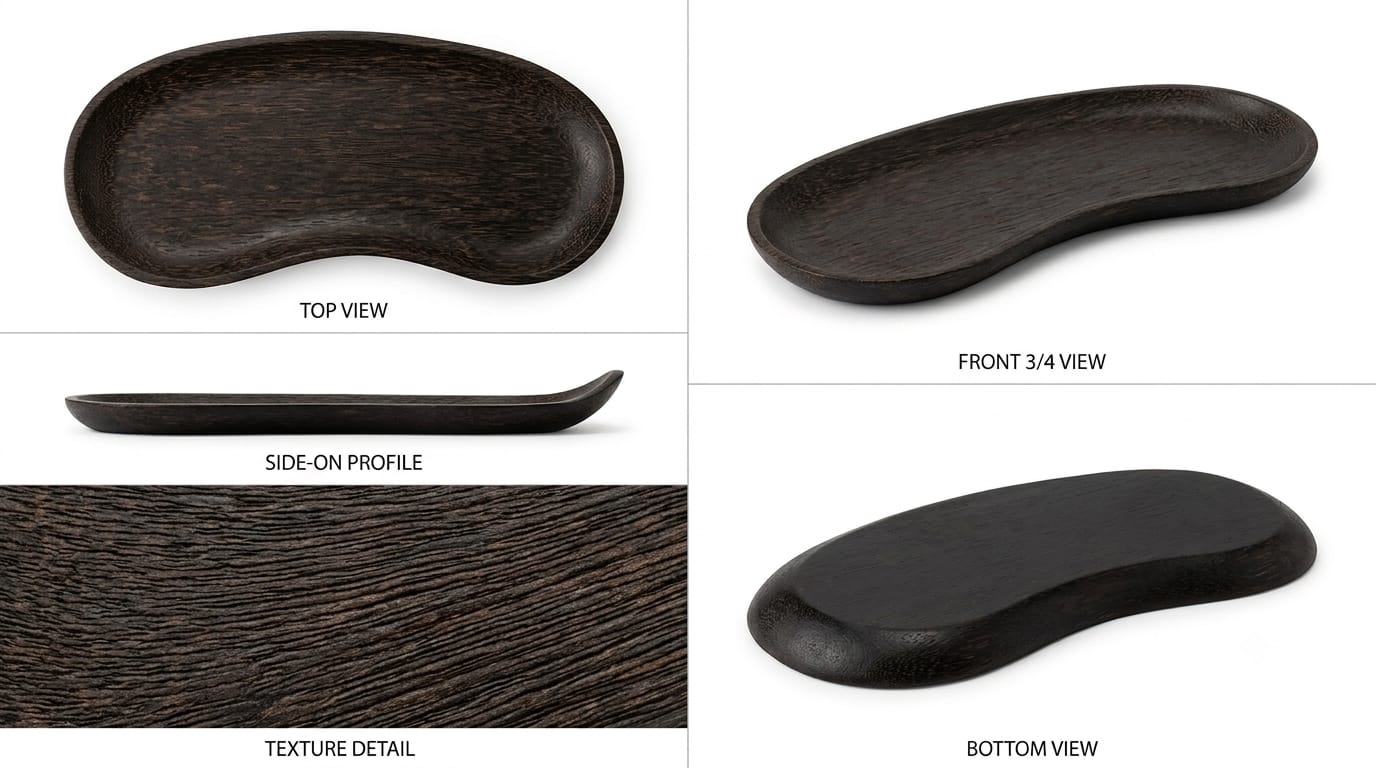 Handcrafted Wooden Organic Serving Dish - Freeform Platter