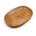 Handmade Wooden Oval Bowl - Minimalist Kitchen Platter