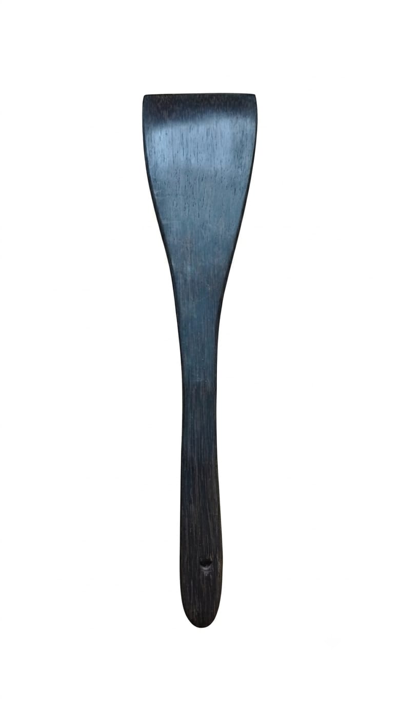 Handcrafted Palm Wood Kitchen Utensil Set - Dark Grain Spoons & Spatulas