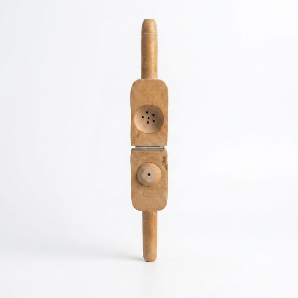 Handcrafted Wooden Lemon Squeezer - Traditional Nimbu Cutter